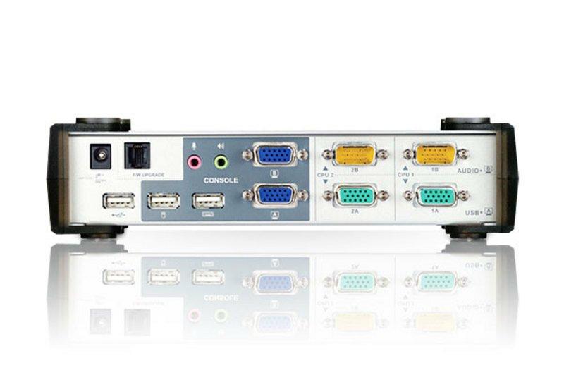 ATEN ATEN CS1742 Tastatur/Video/Maus (KVM)-Switch Silber