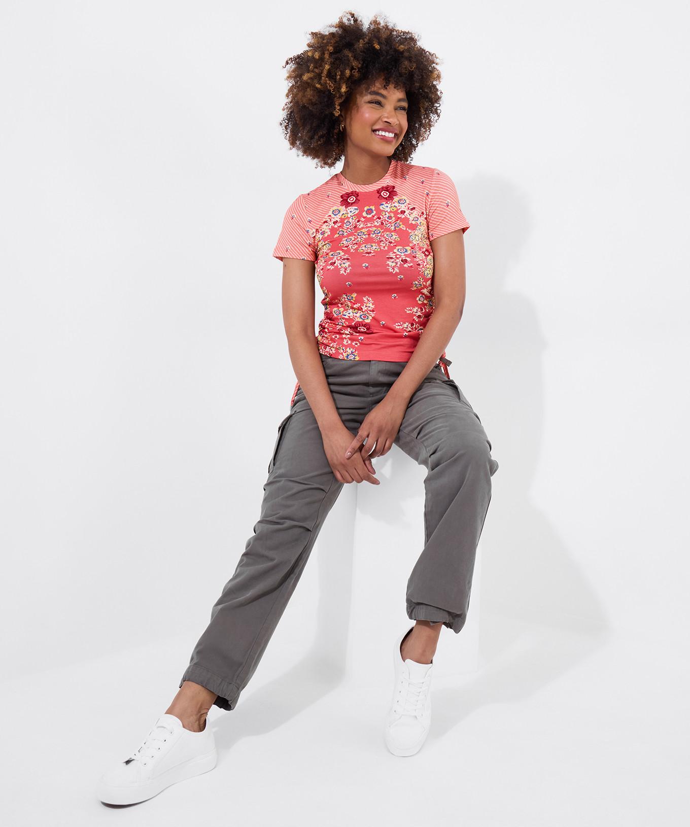Joe Browns Rüschen Jersey Top mit Blumendruck