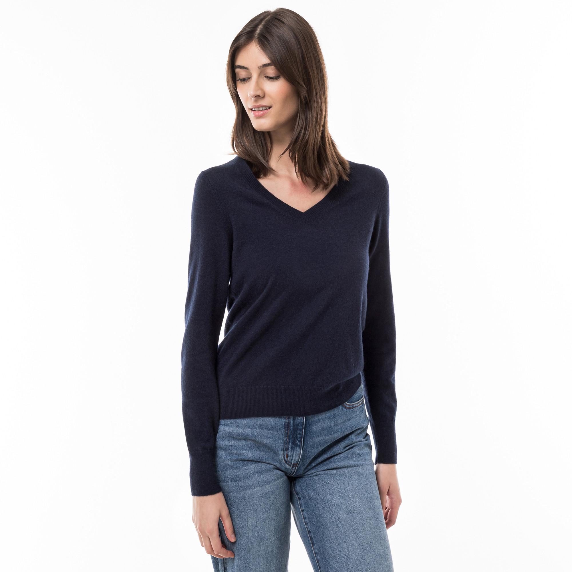 Manor Woman Bio-Cashmere Pullover, V-Neck