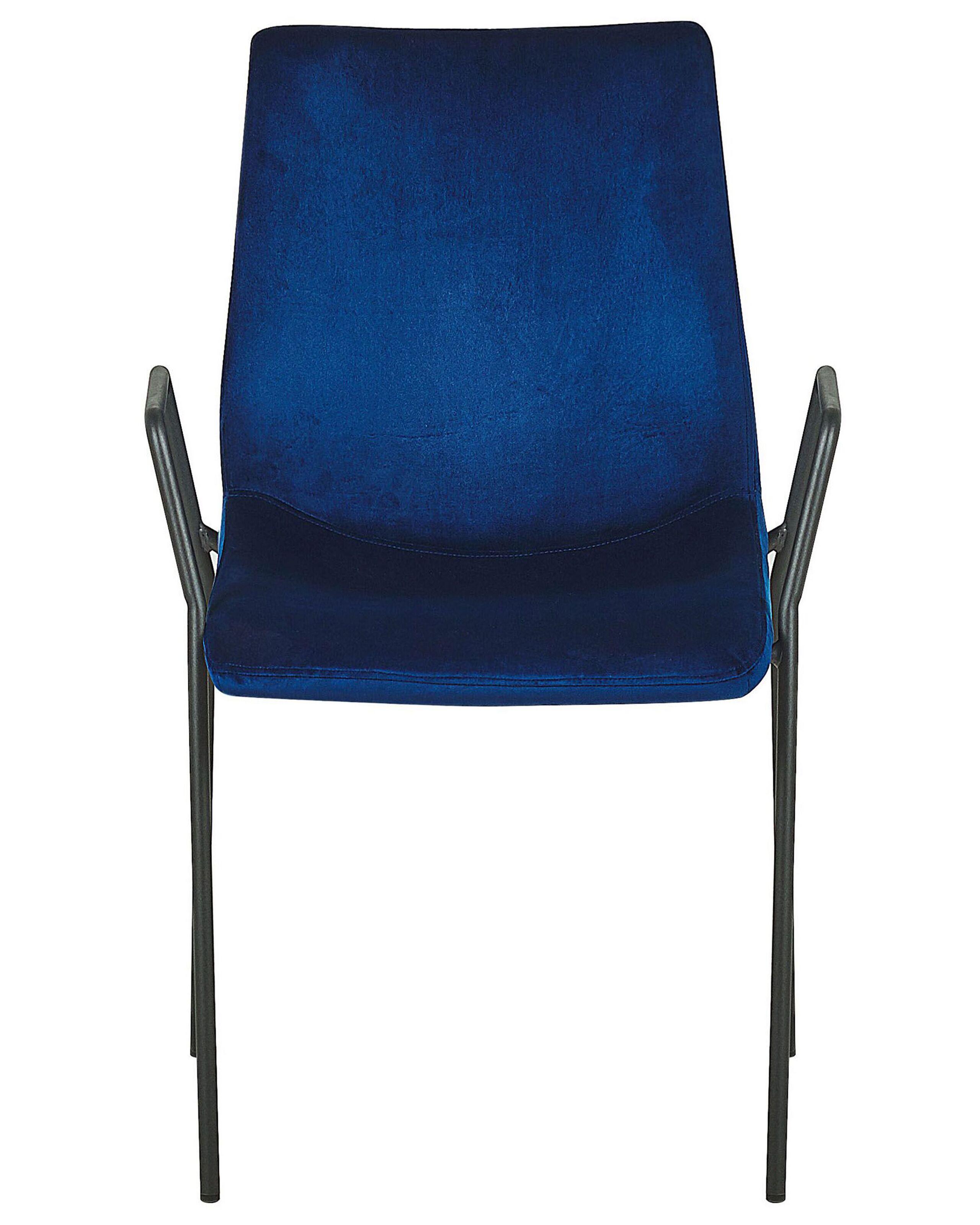 Beliani Esszimmerstuhl 2er Set aus Samtstoff Modern JEFFERSON