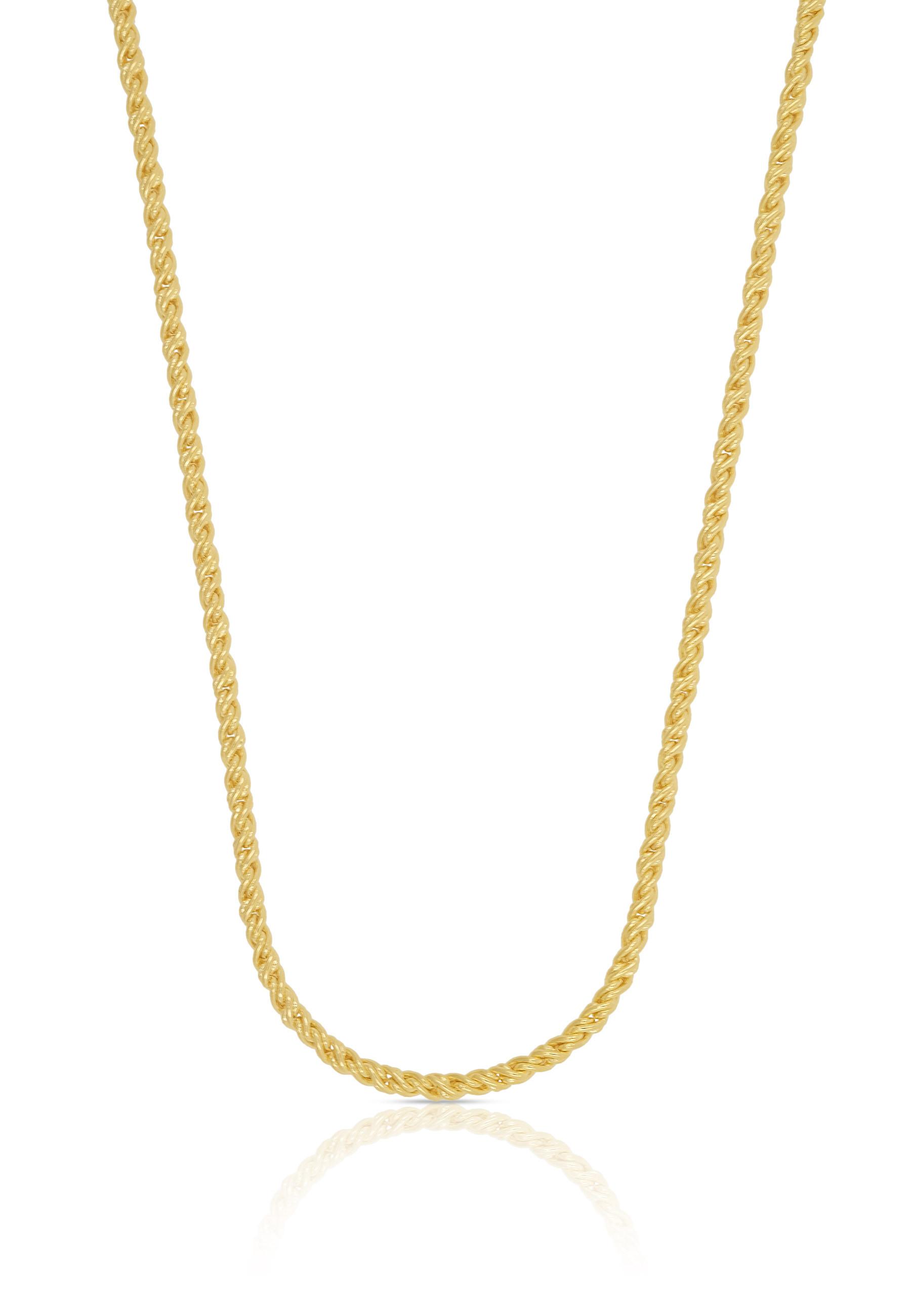 MUAU Schmuck Collier Doppelanker Gelbgold 750, 1.9mm, 45cm