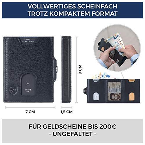Only-bags.store Schlankes Portemonnaie mit RFID-Schutz - Portemonnaie klein - Mini-Geldbörse - Kartenetui