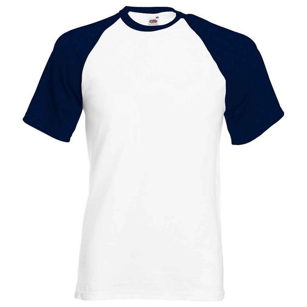 Fruit of the Loom Baseball T-Shirt mit Kontrastärmeln