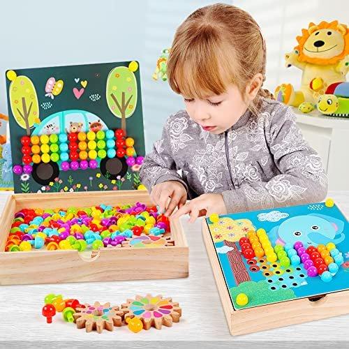 Activity-board Mosaik Steckspiel 3D mit Zahnrädern