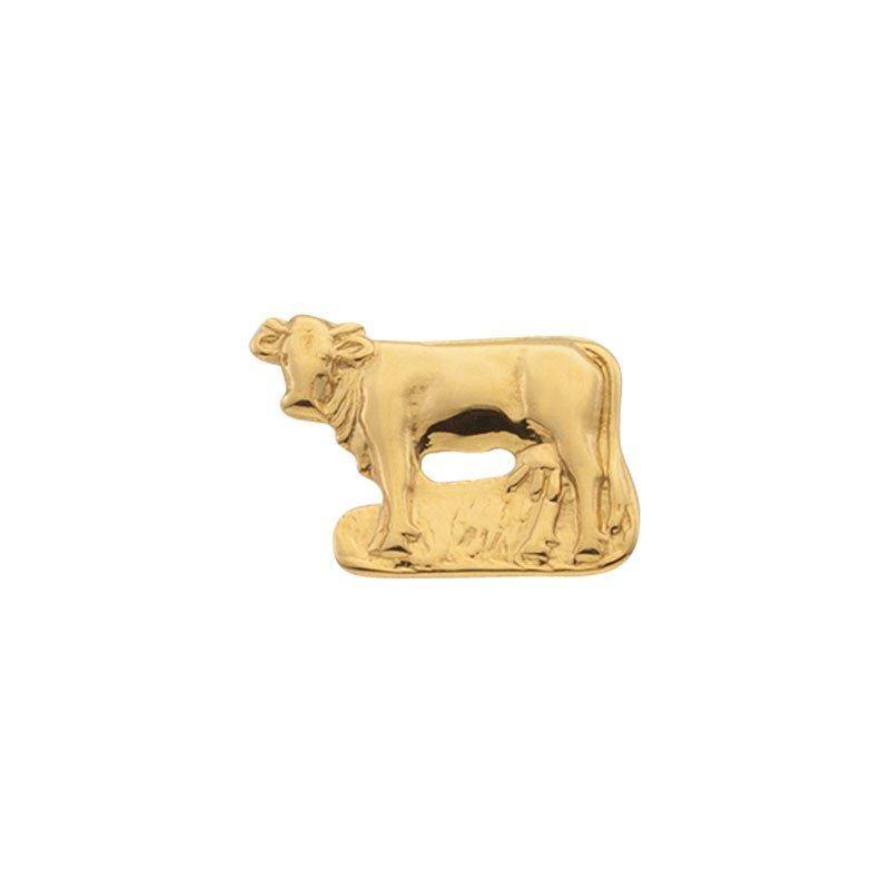 MUAU Schmuck Ohrstecker Gelbgold 750, 7x11mm