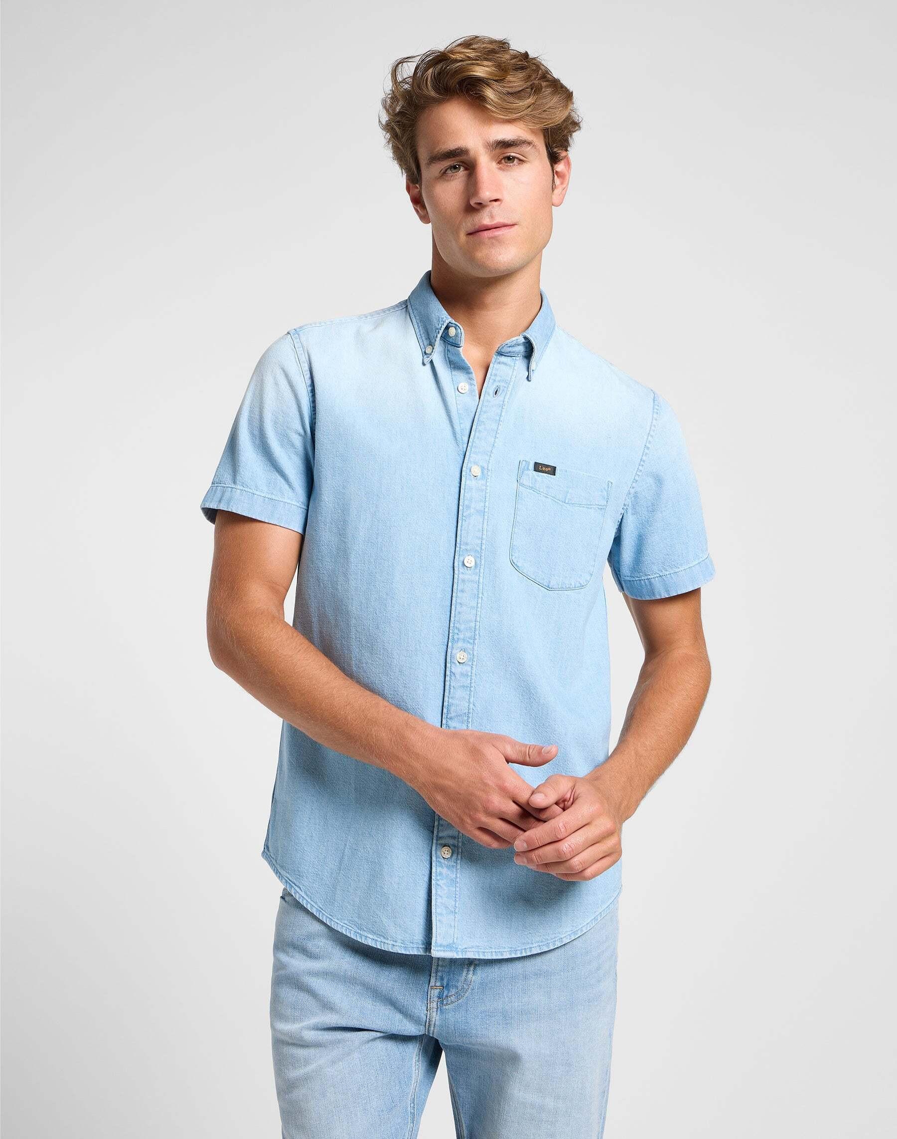 Lee Button Down Kurzarm Jeanshemd