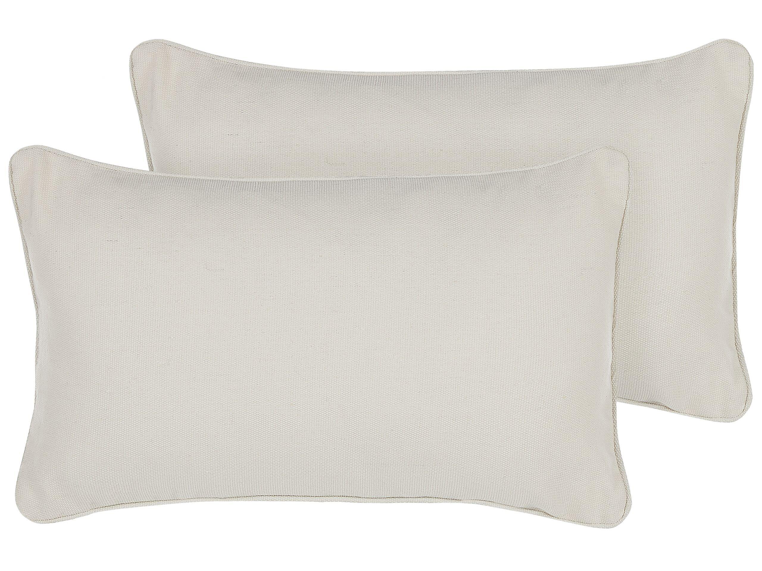 Beliani Dekokissen 2er Set aus Polyester Skandinavisch HELIOTROPE