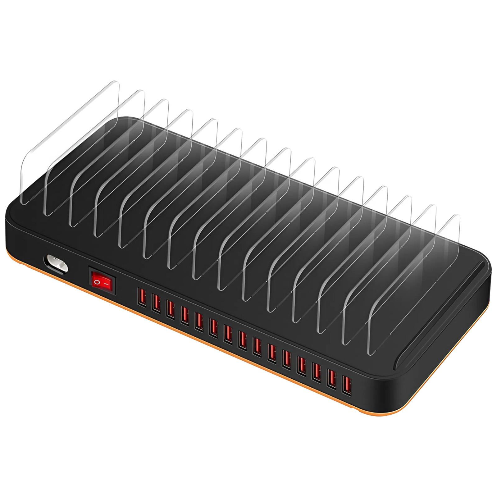 Avizar Ladestation 180W 15 USB Schwarz