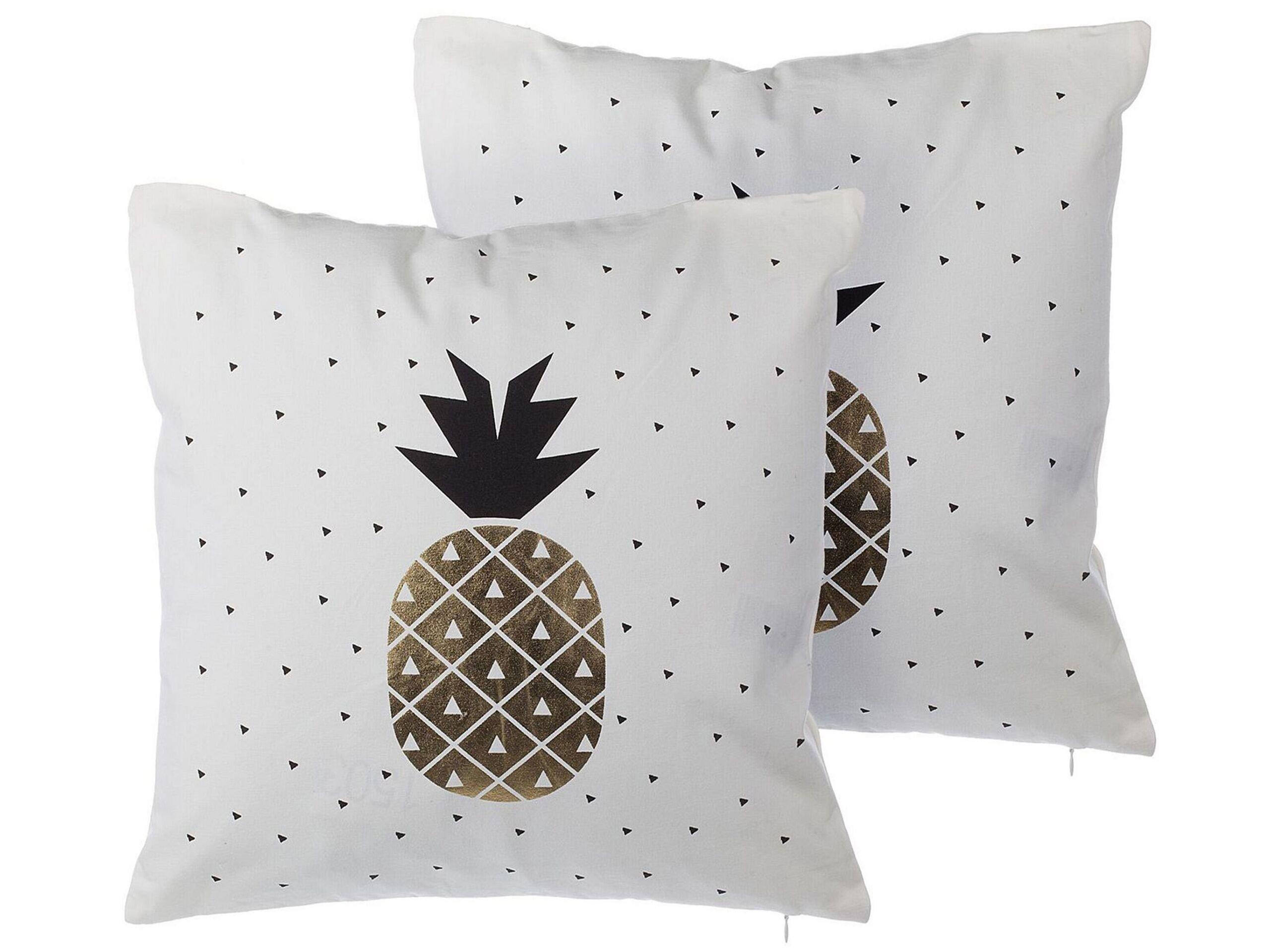 Beliani Dekokissen 2er Set aus Baumwolle Modern YASMIN