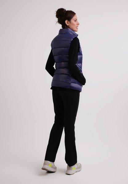 CASH-MERE.CH Daunengilet mit Kaschmirfutter in glänzender Optik