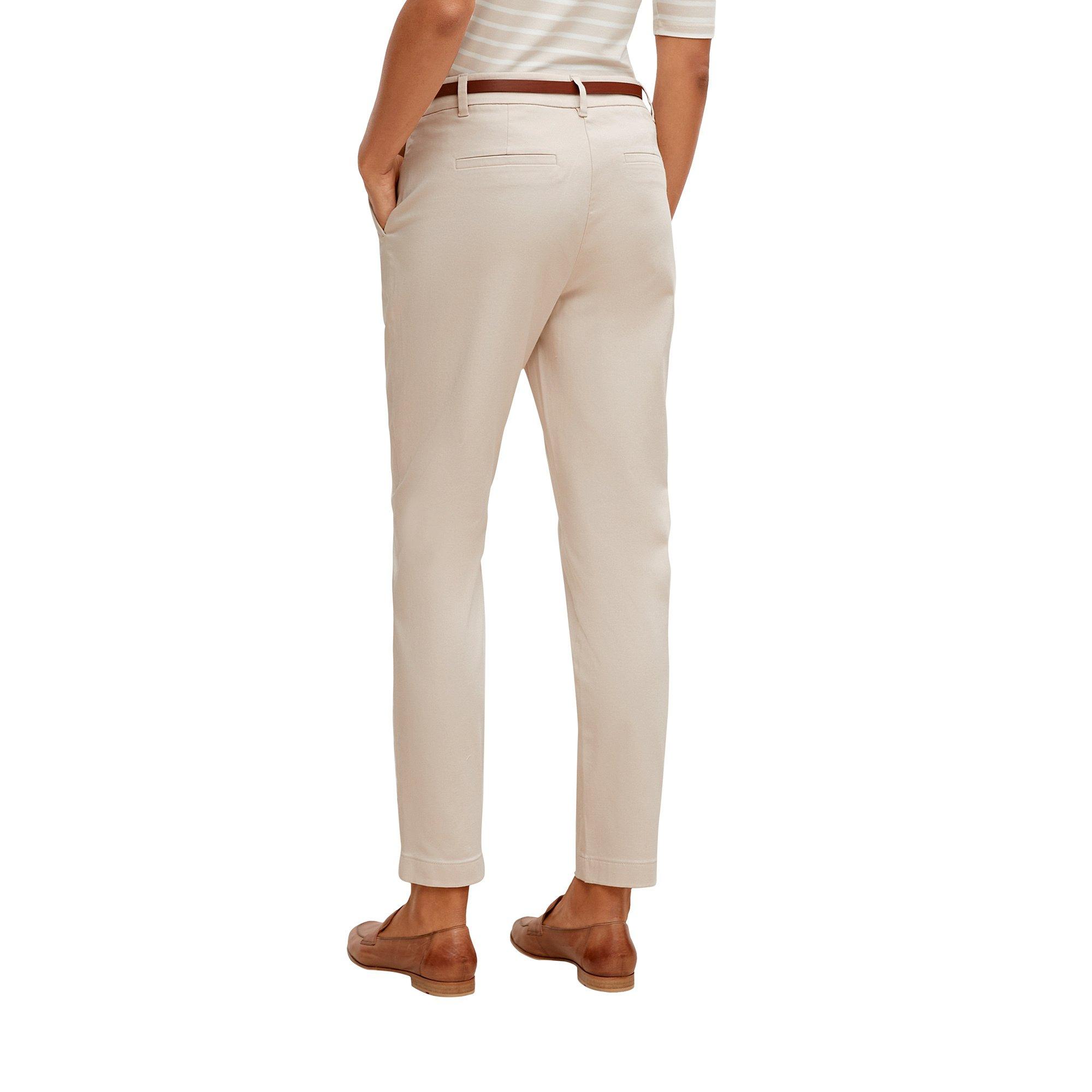 Comma Tapered Slim Fit Hose mit Gürtel