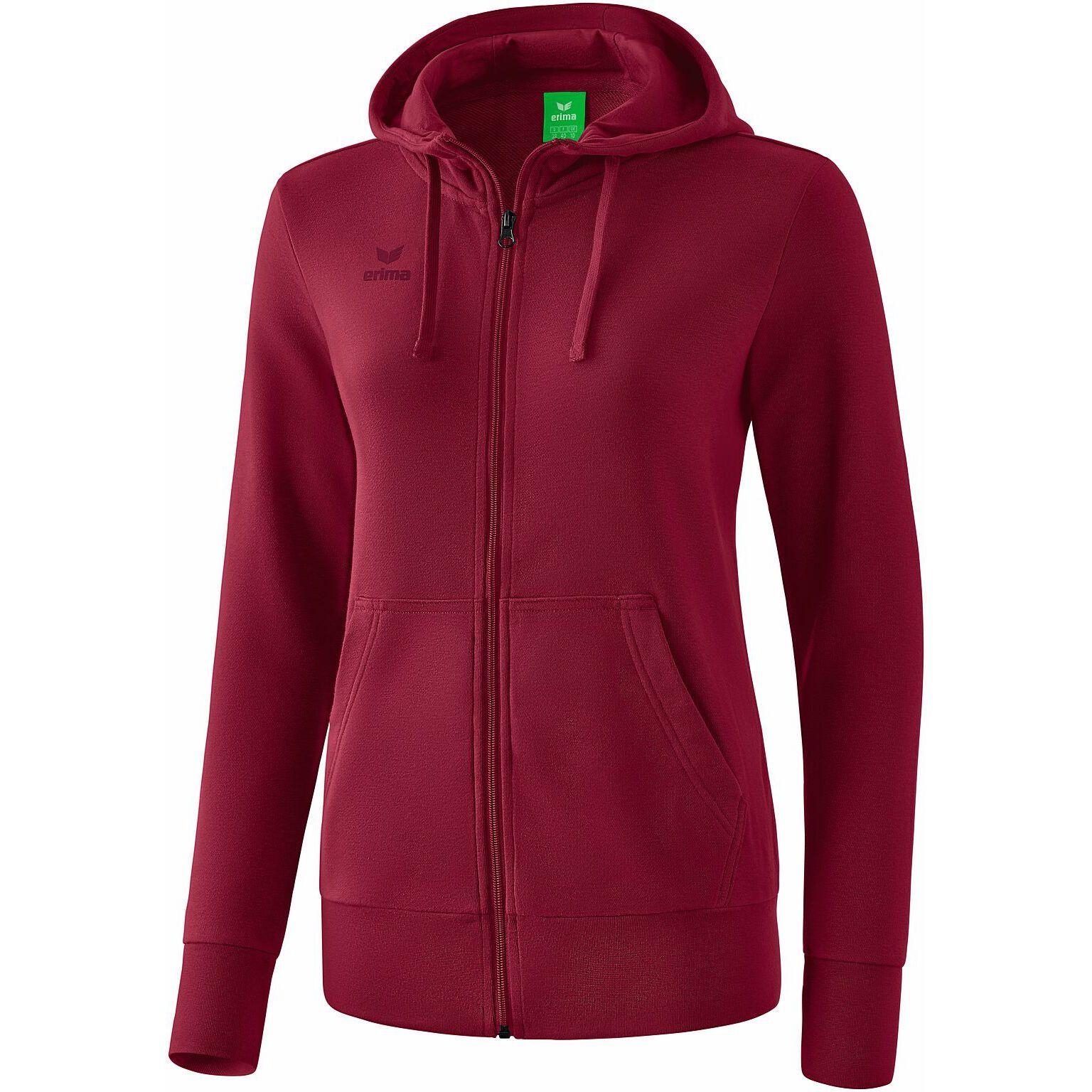 Erima damen-kapuzenpulli mit reißverschluss basic
