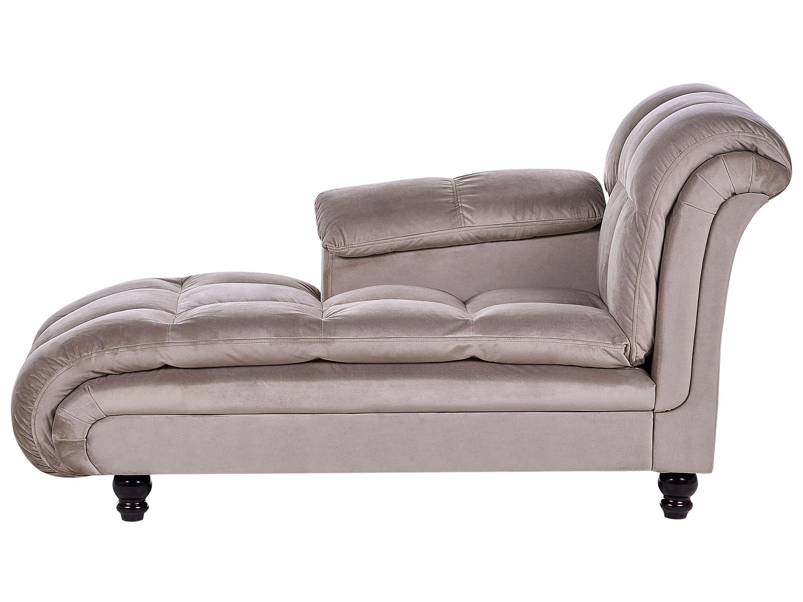 Beliani Rechtsseitige Chaiselounge aus Polyester Glamourös LORMONT