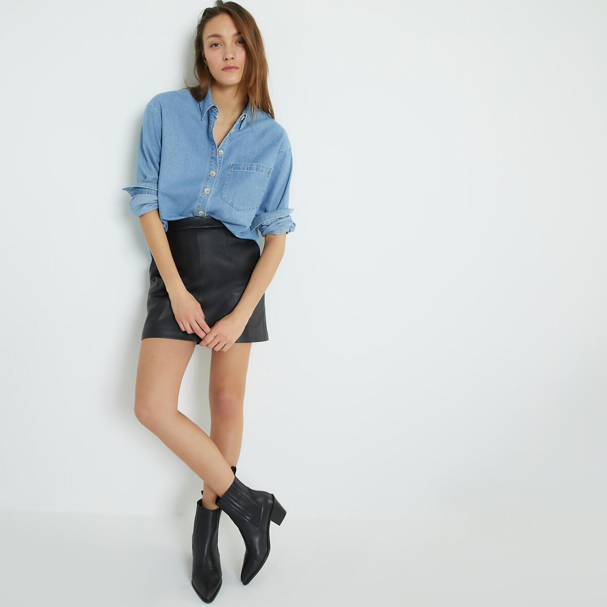 La Redoute Collections Langarm Regular Fit Jeanshemd