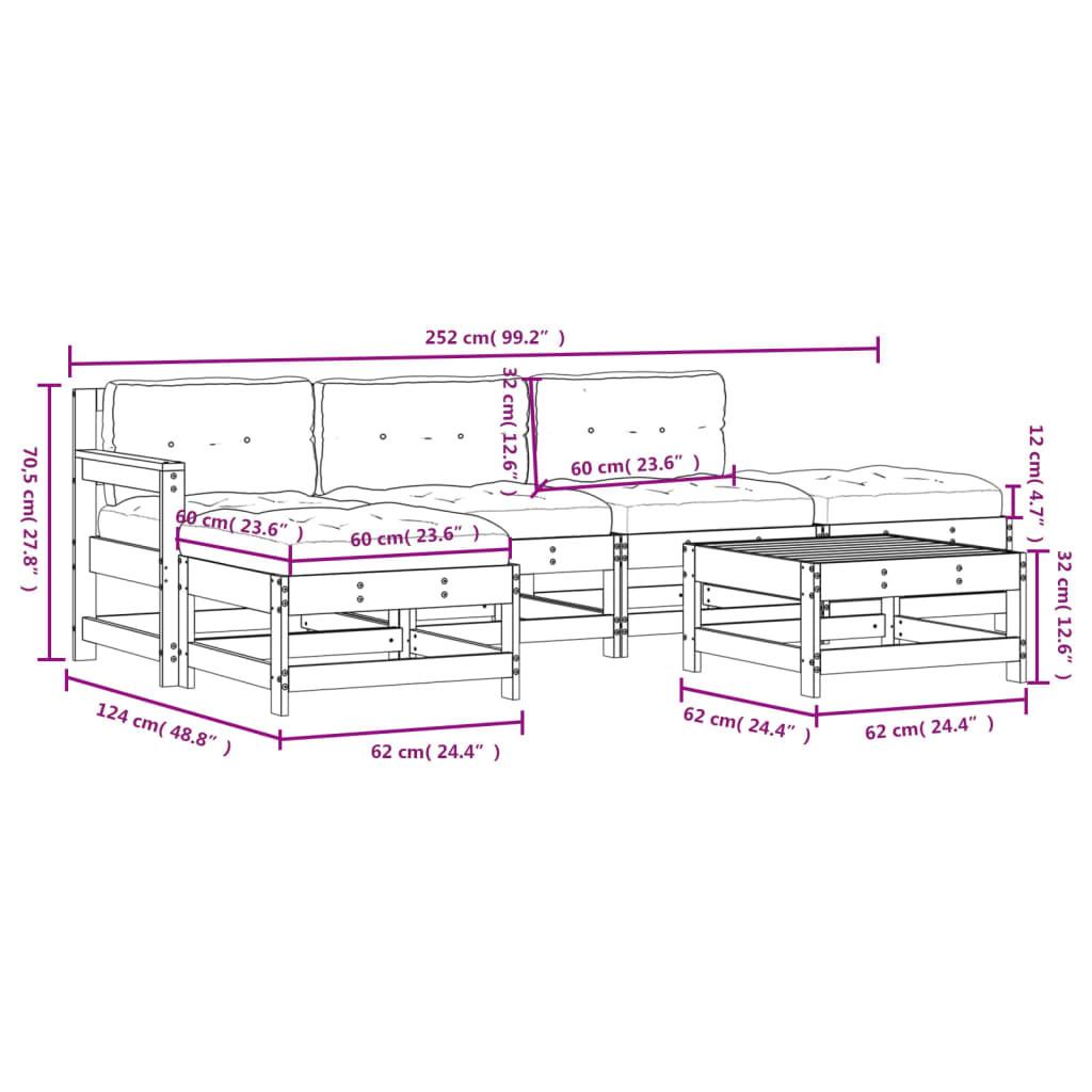 VidaXL Garten lounge set holz