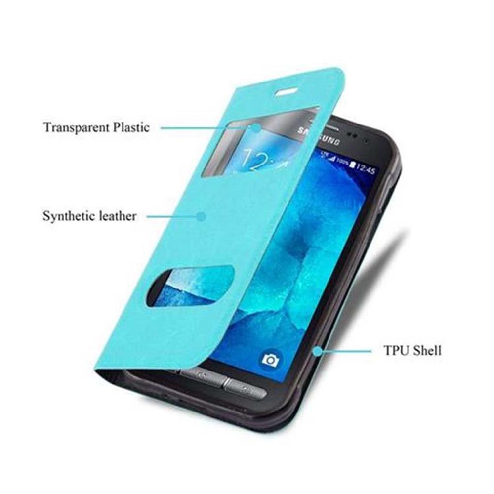 Cadorabo Hülle für Samsung Galaxy XCover 3 Magnetverschluss, 2 Sichtfenstern