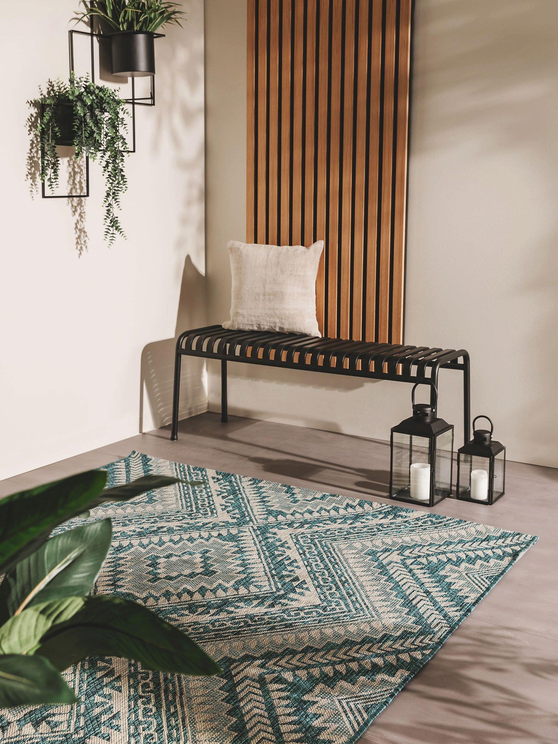 Benuta In- & Outdoor-Teppich Cleo Blau