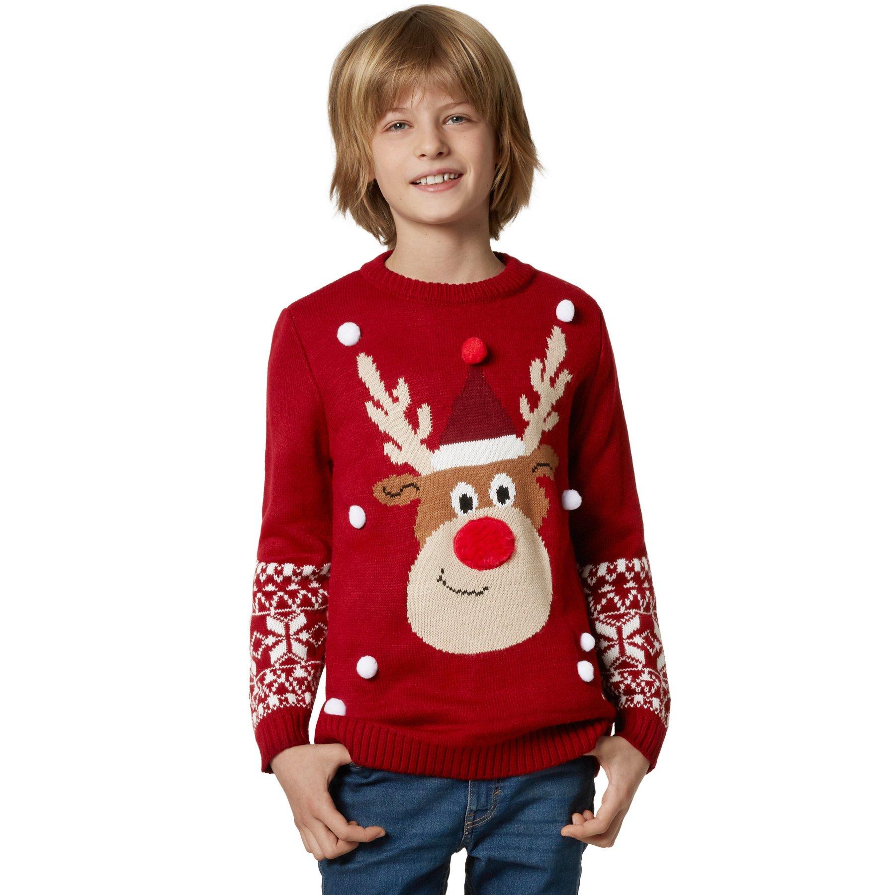 Tectake Weihnachtspullover Rudi Rentier für Kinder