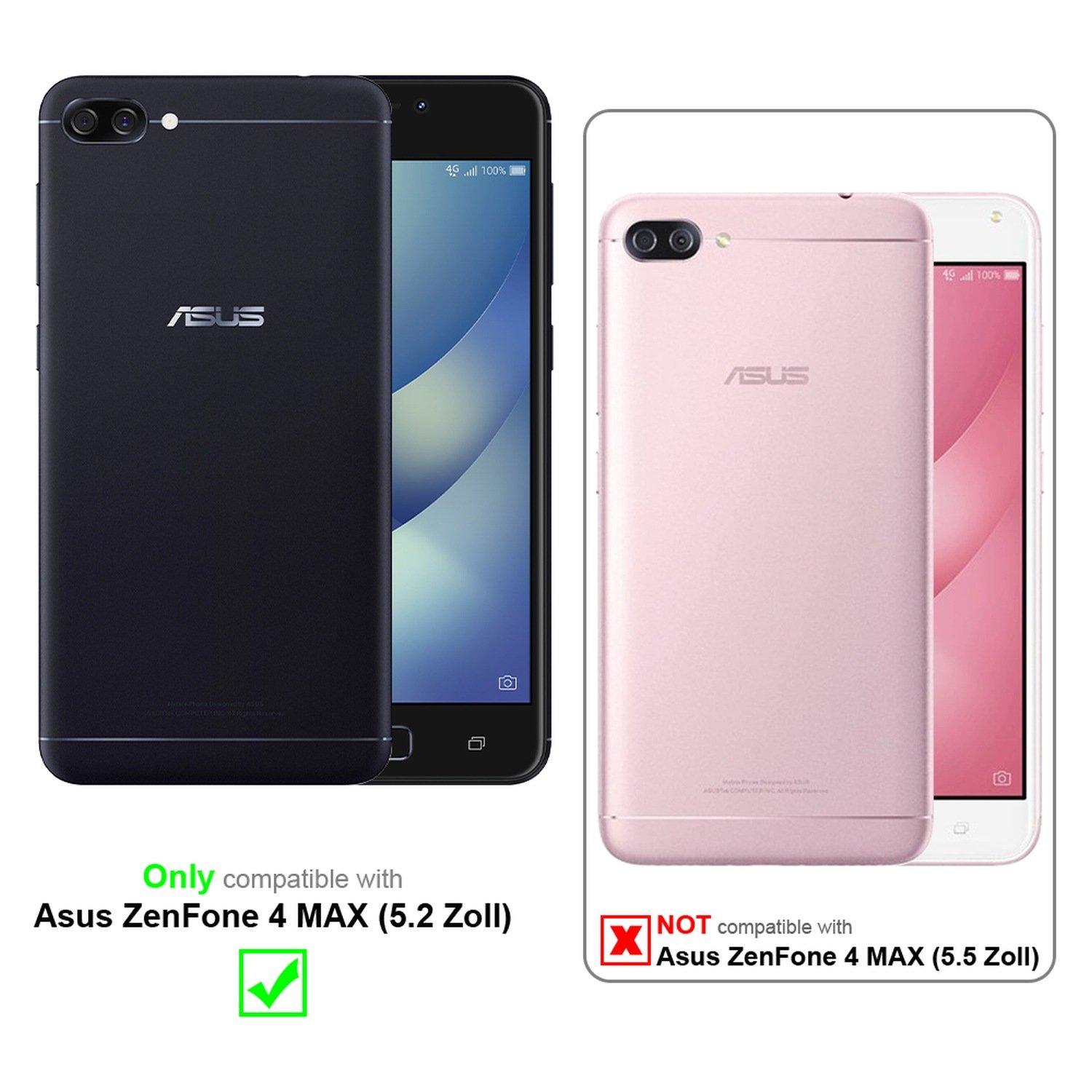 Cadorabo Hülle für Asus ZenFone 4 MAX (5.2 Zoll) Magnetverschluss, Kartenfach