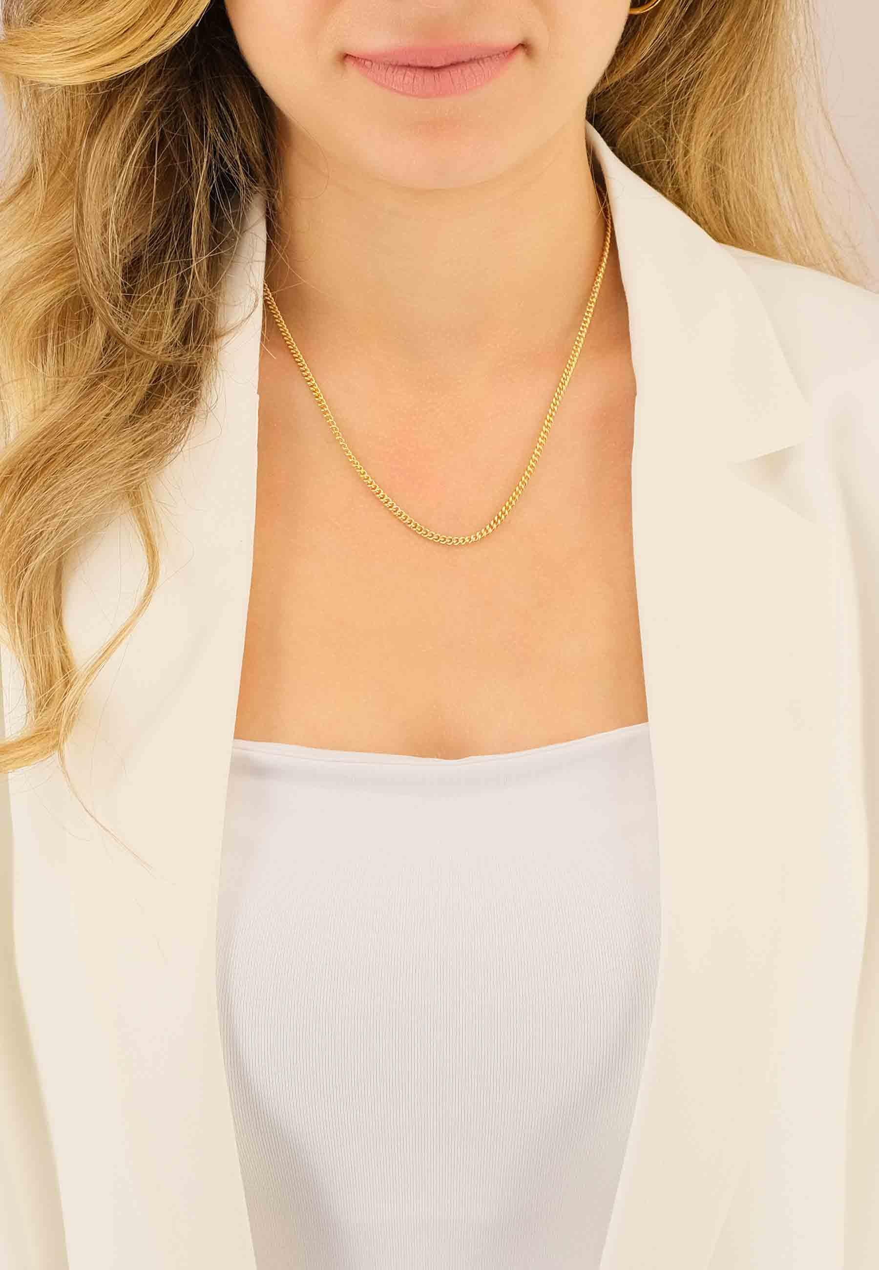 MUAU Schmuck Collier Rundpanzer Gelbgold 750, 2.8mm, 50cm