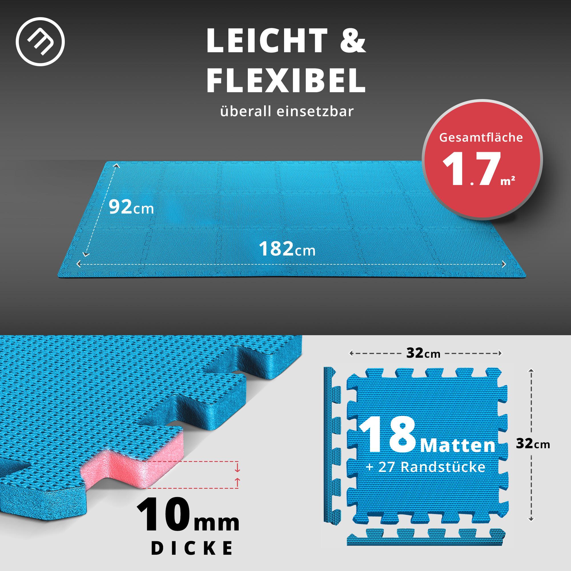 Bemaxx Bemaxx Schützendes Puzzle-Mattenset, 18 Stück
