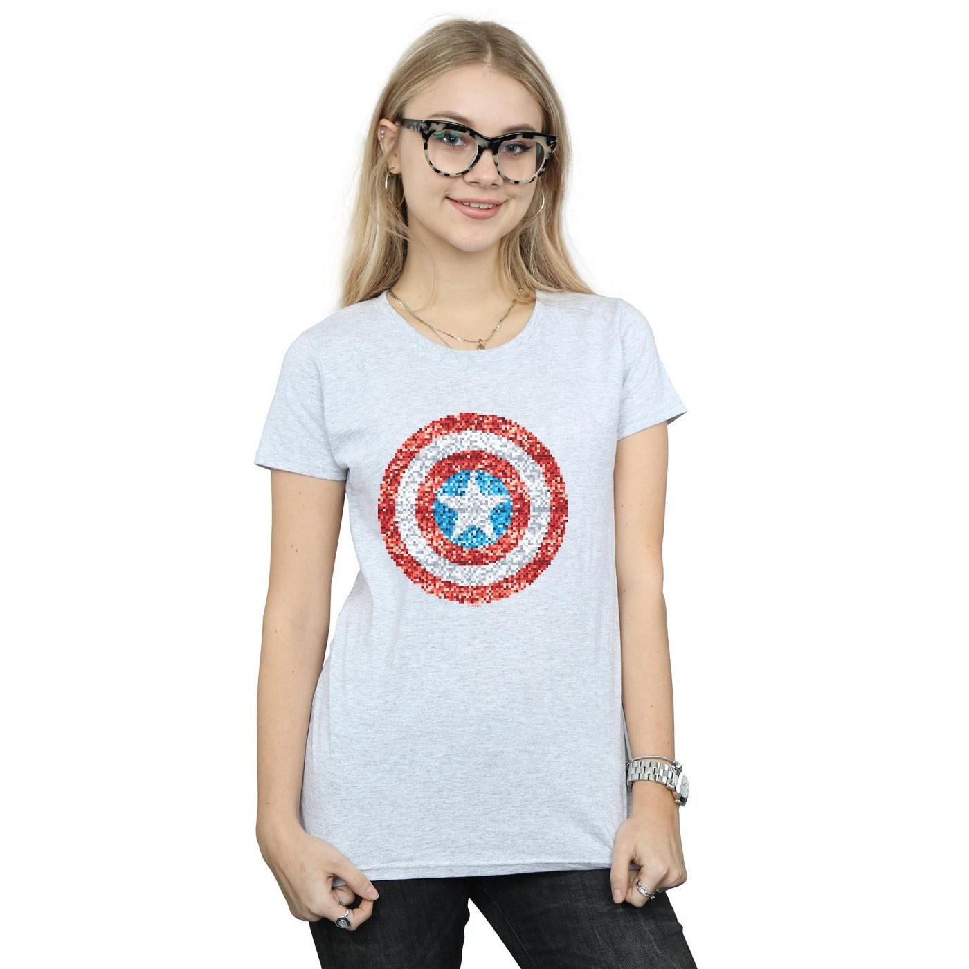 MARVEL Captain America Pixelated Shield T-Shirt