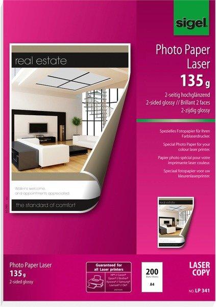 Sigel SIGEL Photo Paper Laser A4 LP341 135g glossy doppels.200 Bl.