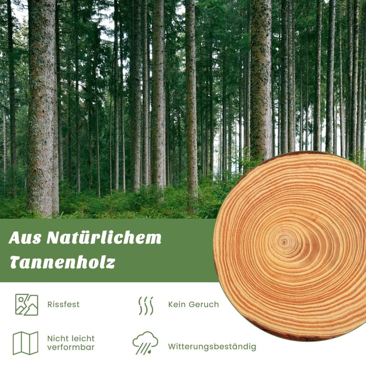 Northix Hochbeet mit Zaun Pflanzkasten aus Holz mit 4-seitigem Schutzzaun & Pflanzgitter 107 x 107 x 70 cm