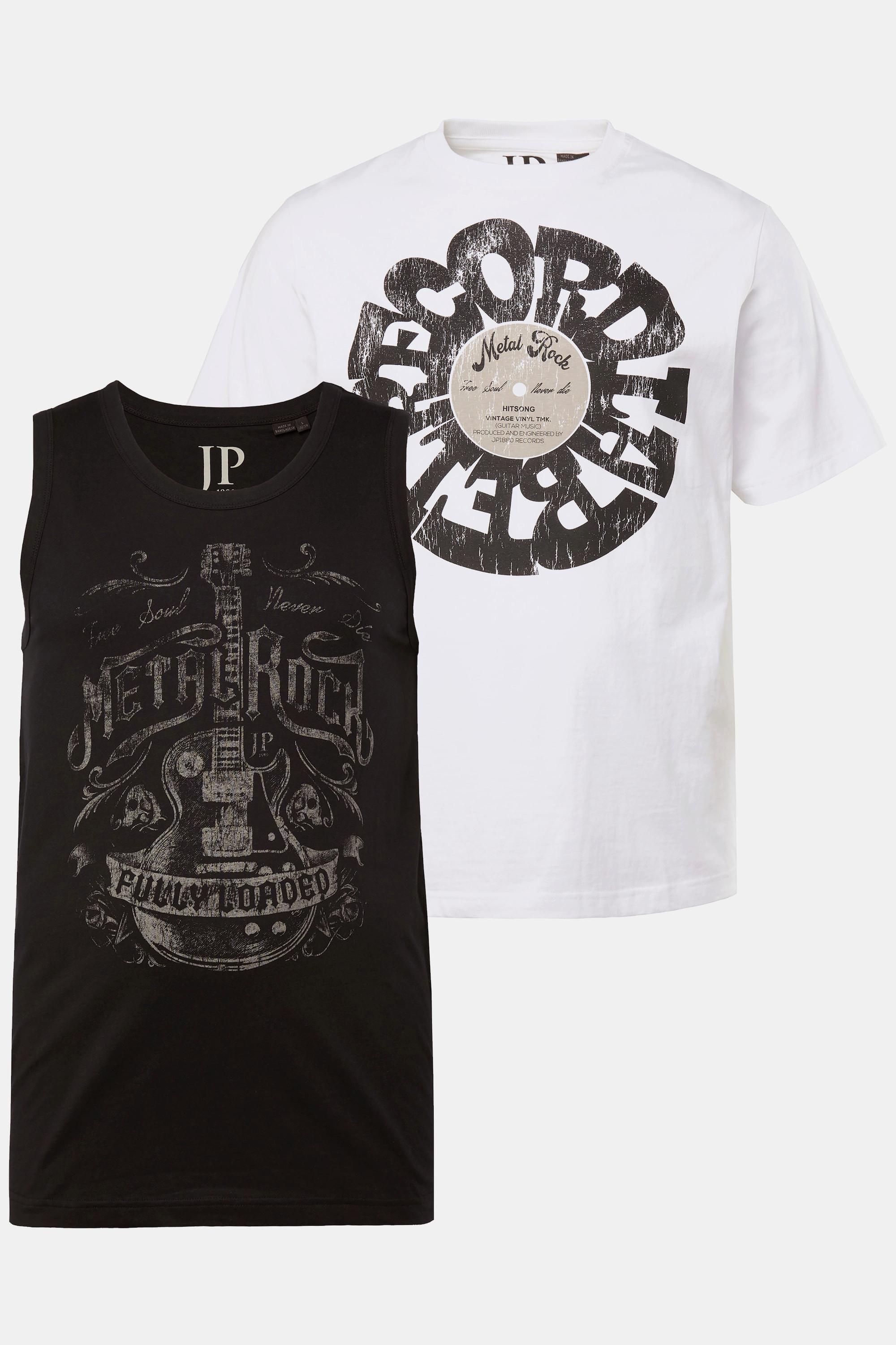 JP1880 T-Shirt Tanktop 2er Pack Brustprint