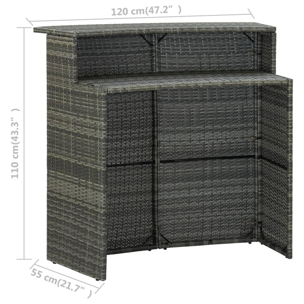 VidaXL Garten-bar set poly-rattan
