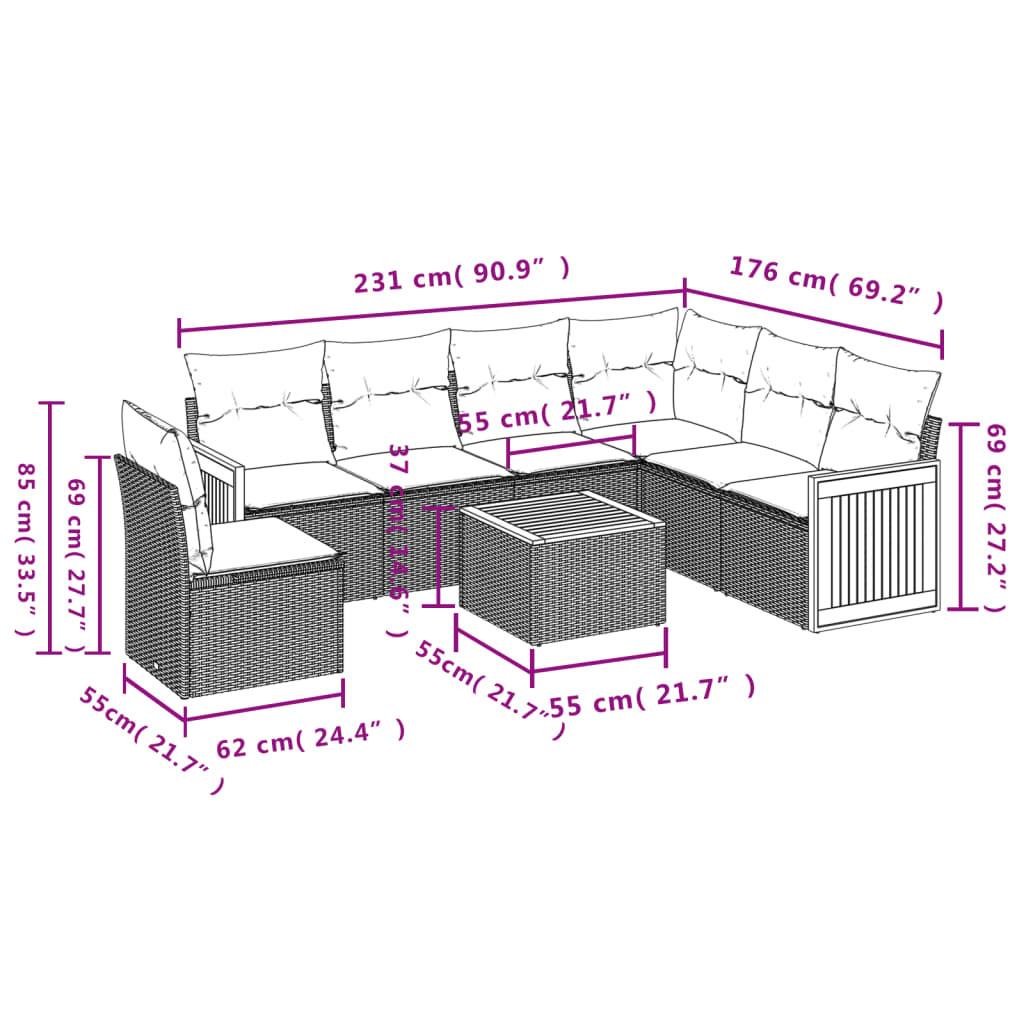 VidaXL Garten sofagarnitur poly-rattan
