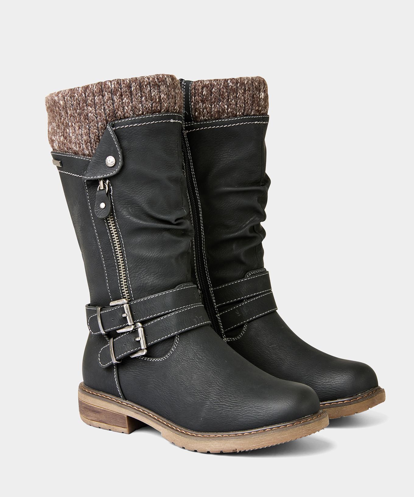 Joe Browns Langee Stiefel mit Riemen und Reißverschluss