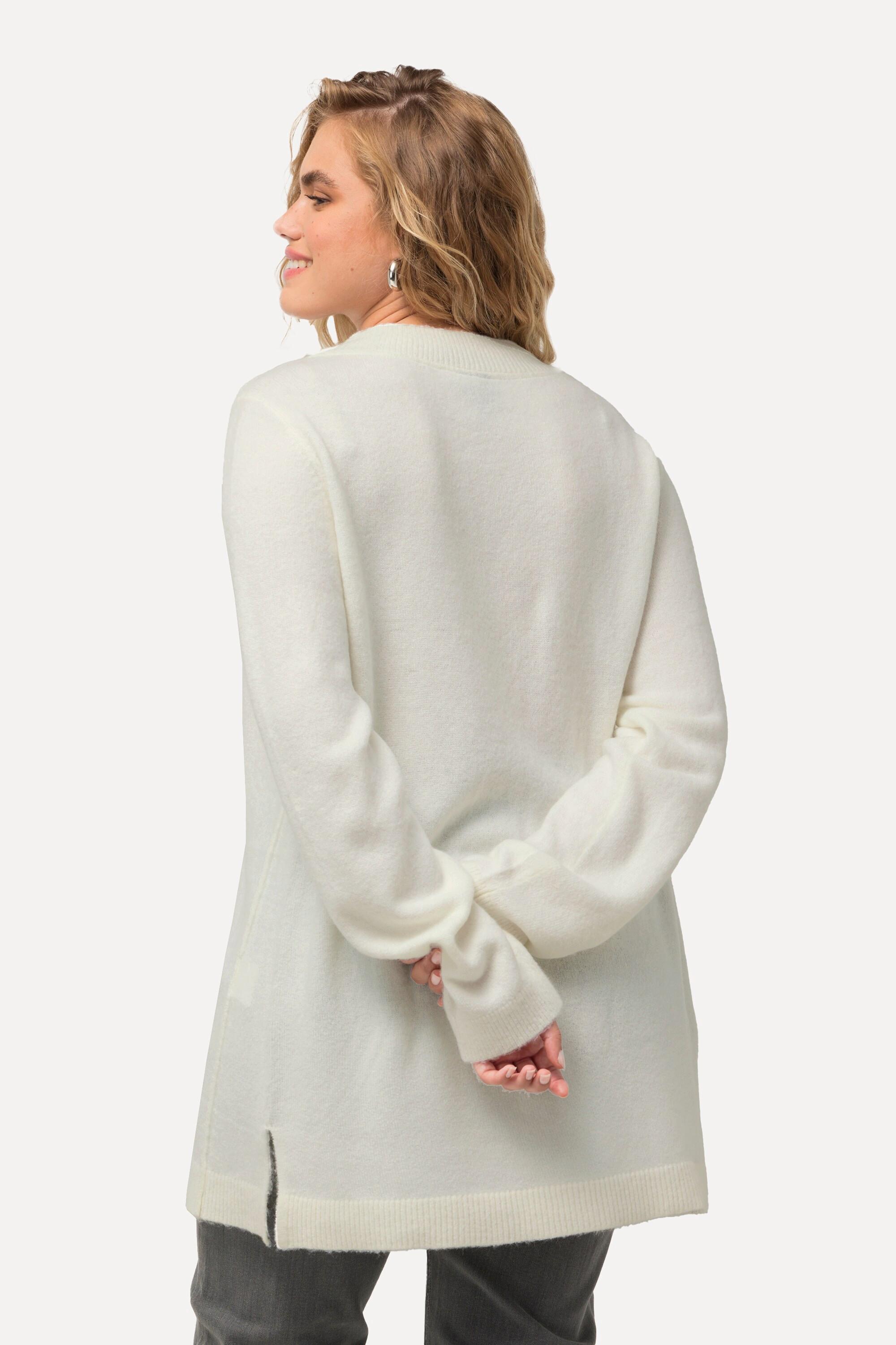 Ulla Popken Pullover, Zopfmuster, Stehkragen, Langarm