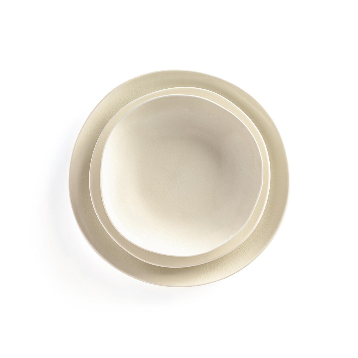 La Redoute Intérieurs 4er-Set Dessertteller Gogain mit Craquelé-Glasur