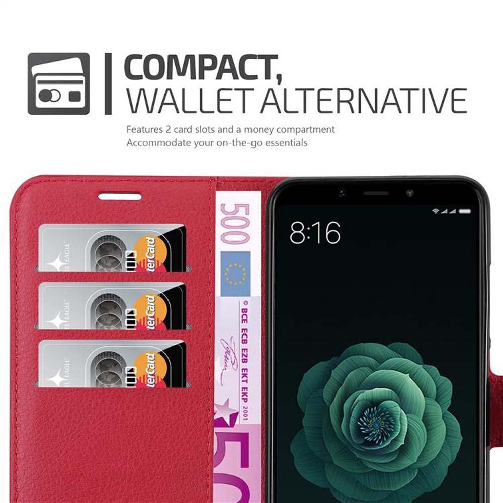 Cadorabo Hülle für Xiaomi Mi A2 / Mi 6X Standfunktion, Kartenfach