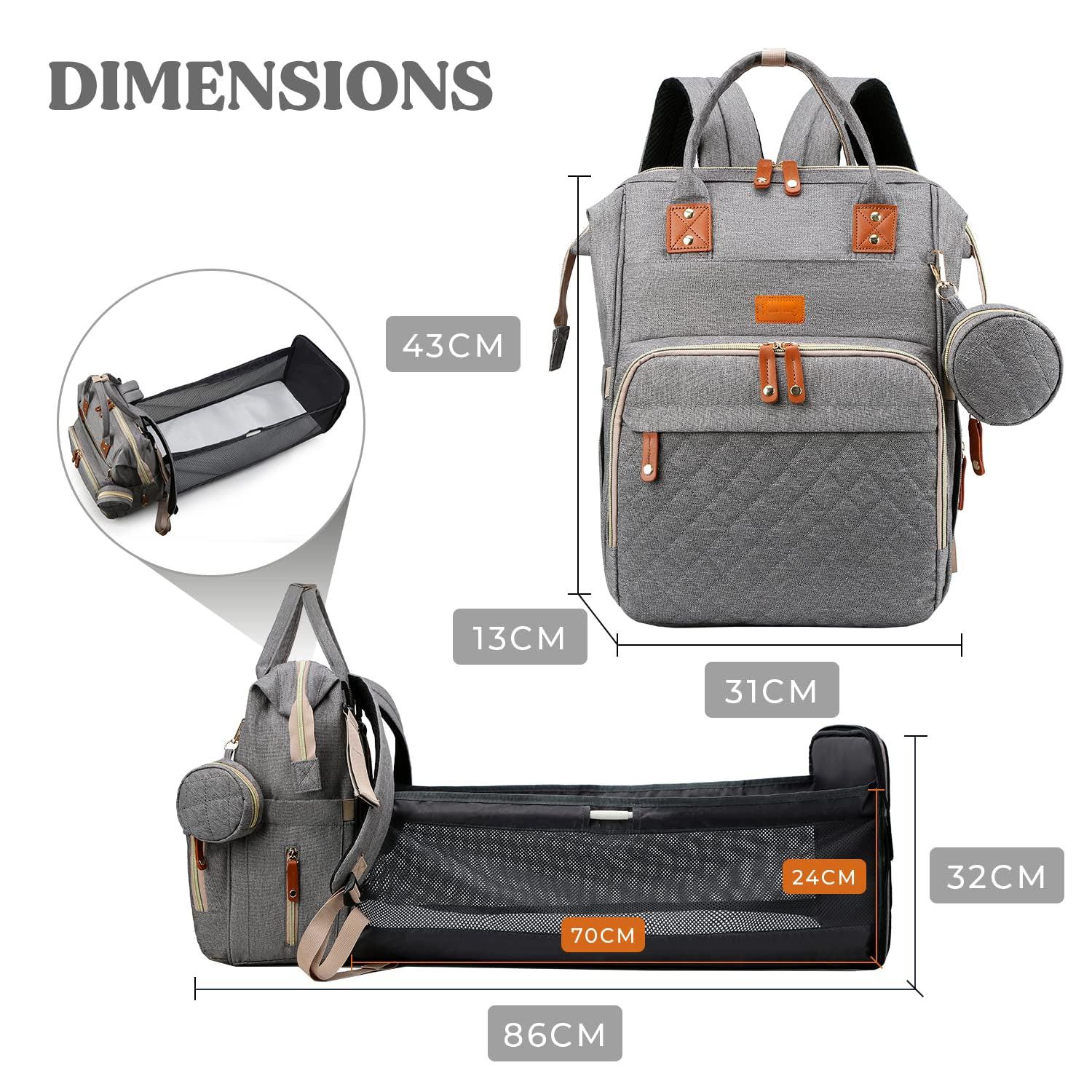 Only-bags.store Wickelrucksack Casual Wickeltaschen, Multifunktionale große Kapazität Baby Tasche Travel Backpack
