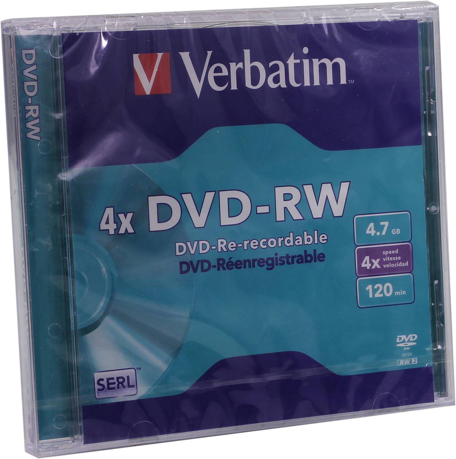 Verbatim VERBATIM DVD-RW Jewel 4.7GB 43285 1-4x 5 Pcs