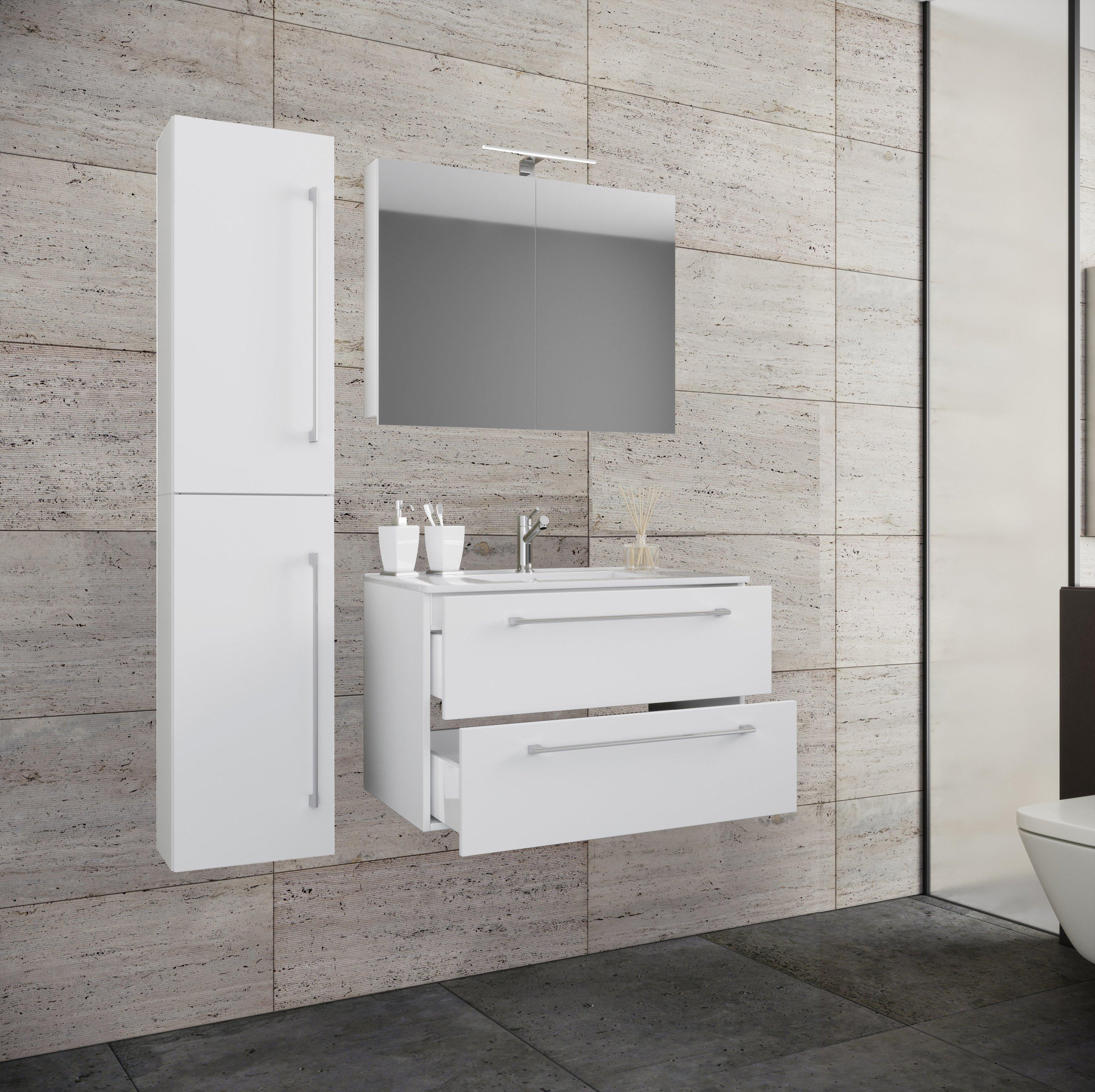 VCM 4-tlg. Badmöbel Set Badinos