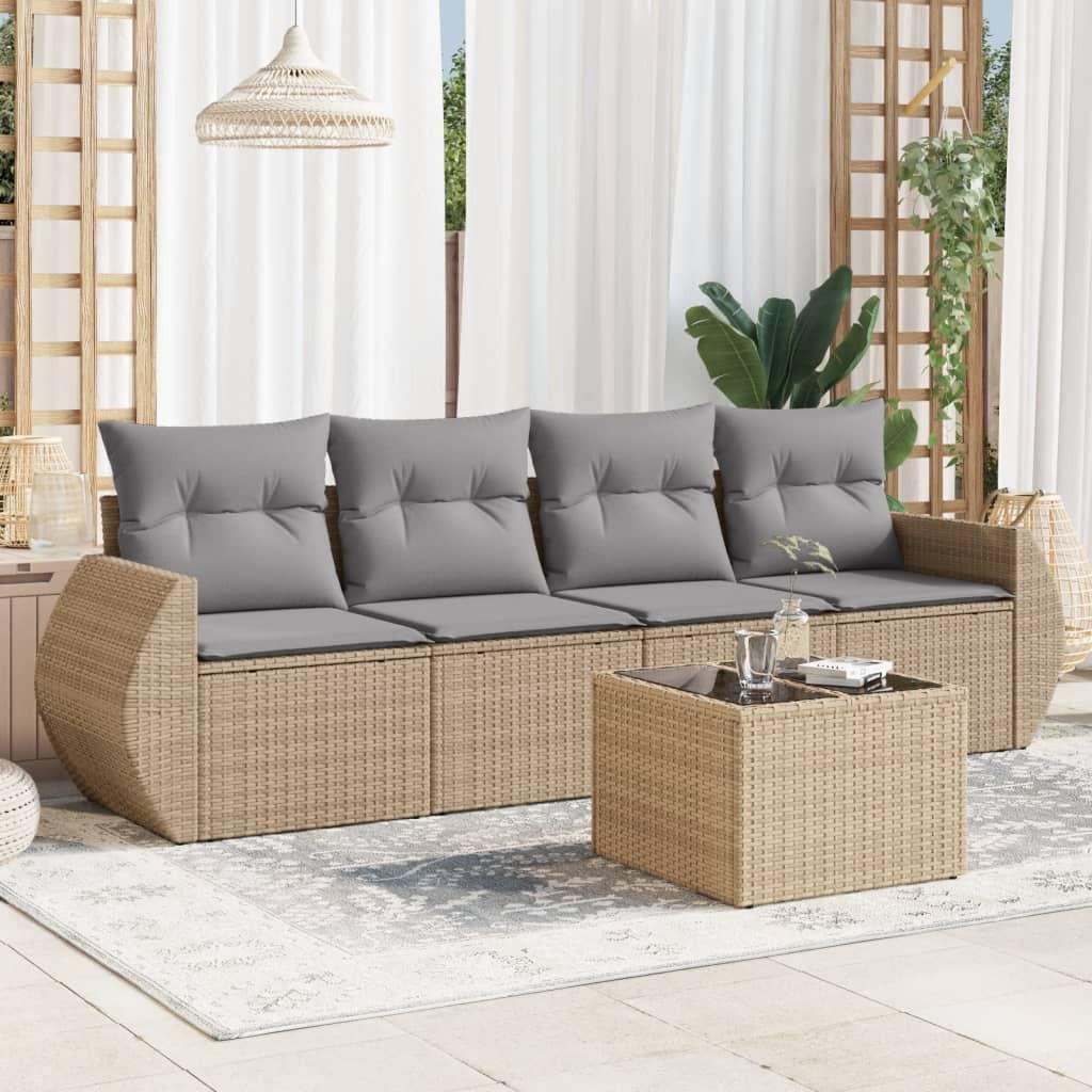 VidaXL Garten sofagarnitur poly-rattan