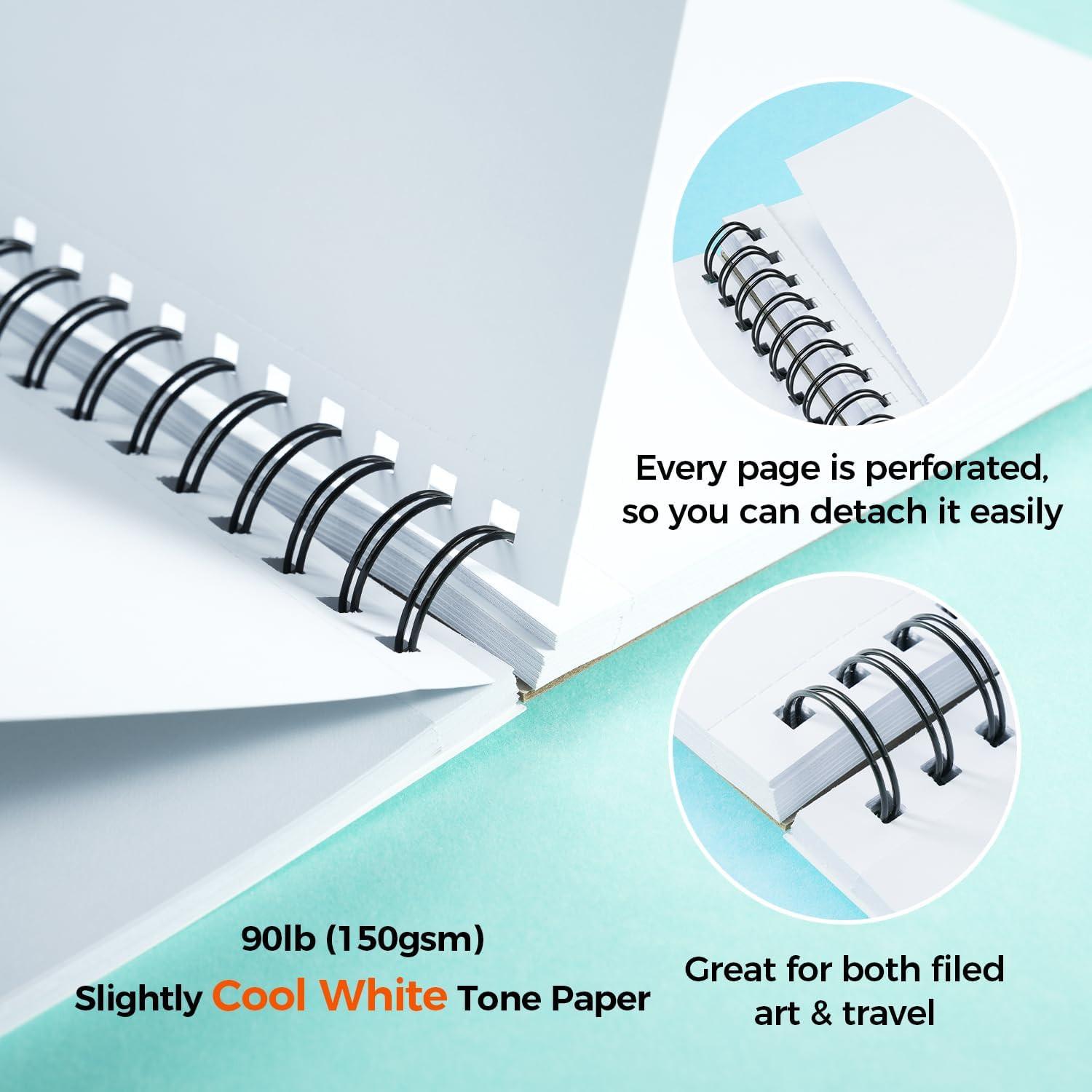 Ohuhu Kunst-Skizzenbuch (auslaufsicher) 60 Blatt