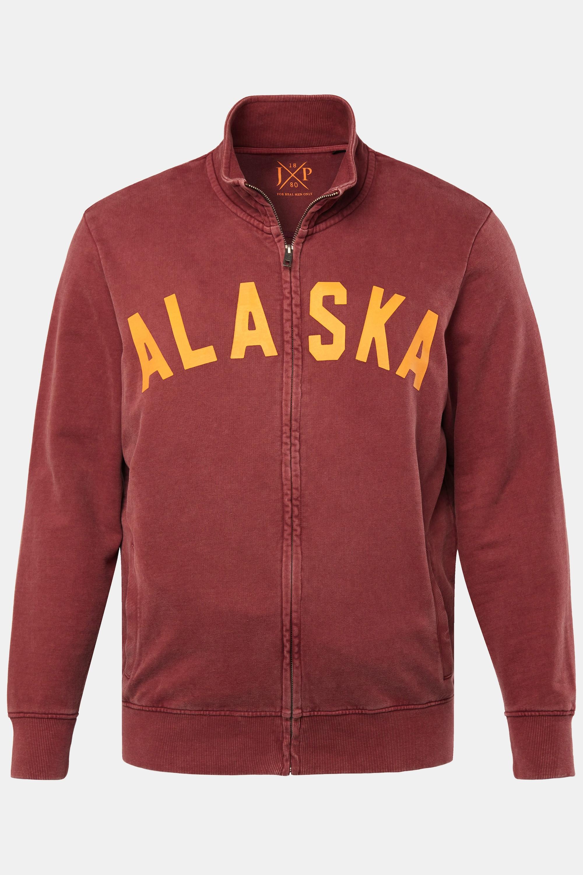 JP1880 Sweatjacke, Stehkragen, Vintage Look, Print