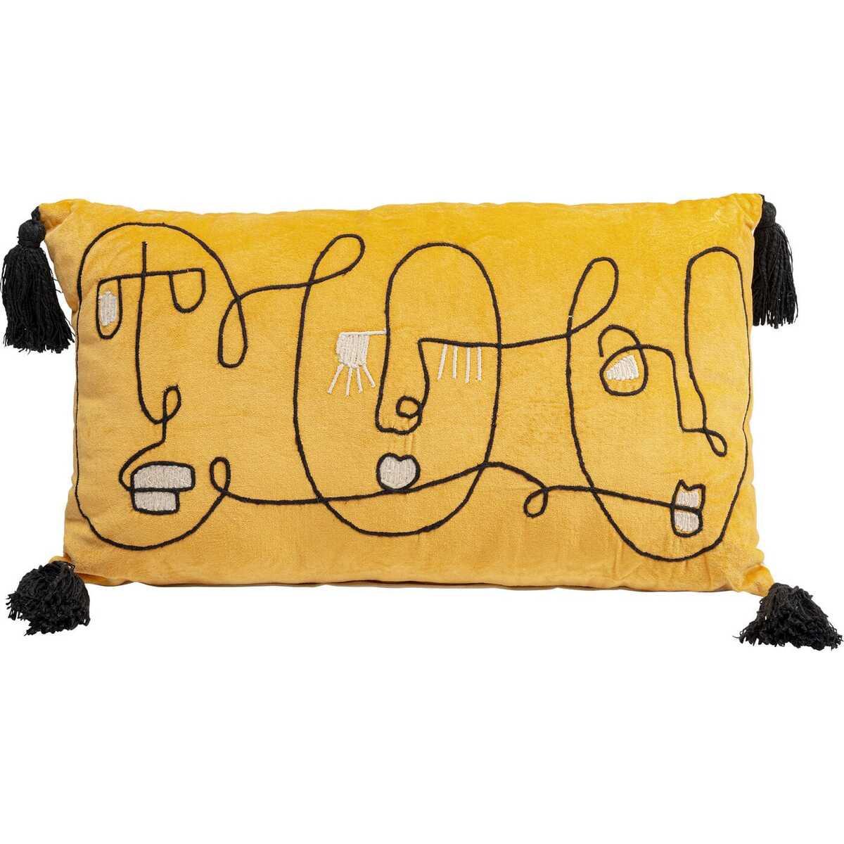 KARE Design Kissen Face Art 60x35