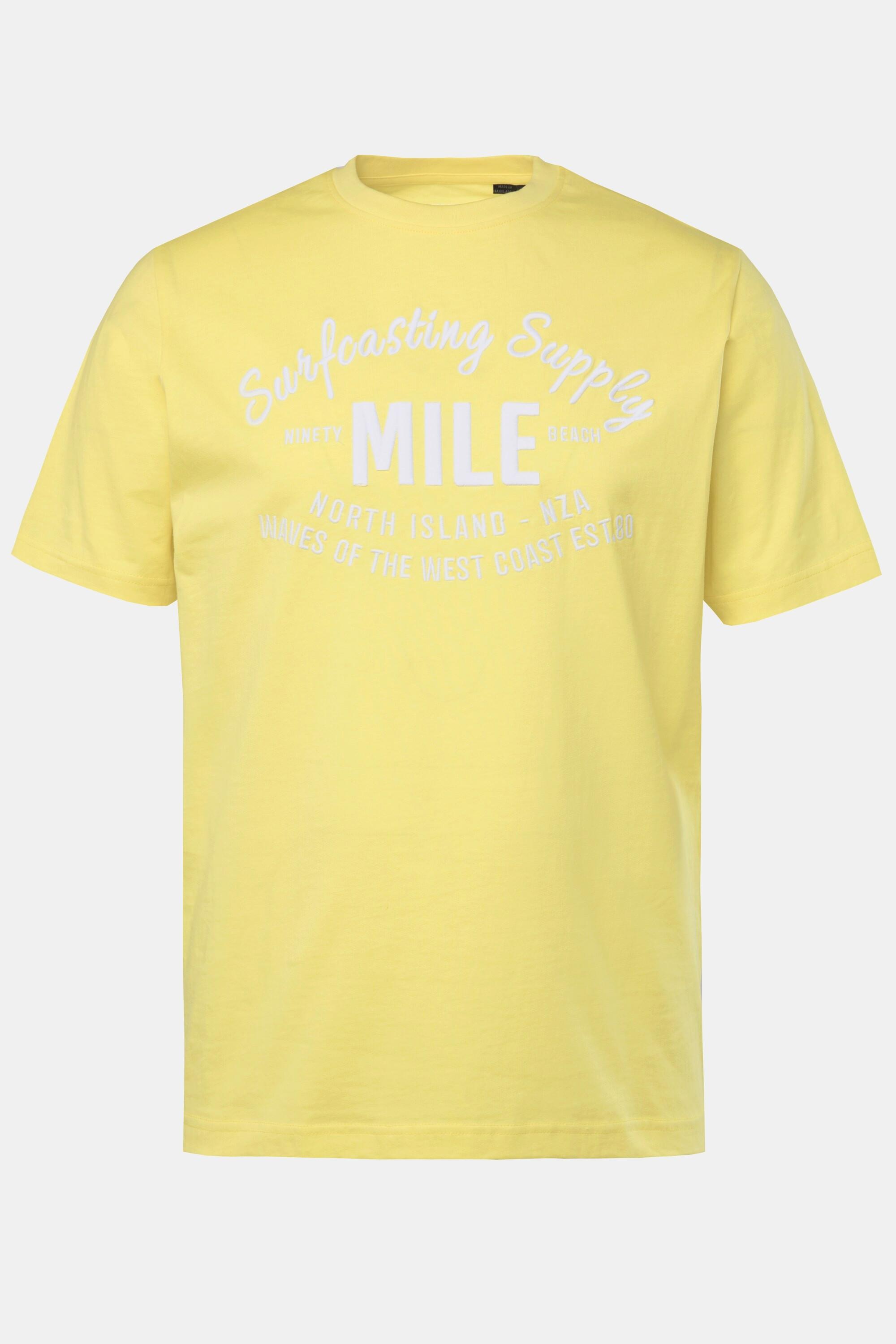 JP1880 Halbarm Brust Print Rundhals T-Shirt