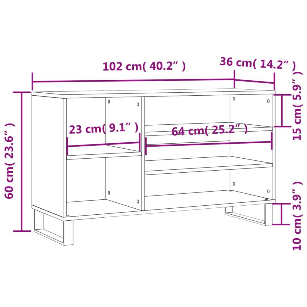 VidaXL Schuhschrank holzwerkstoff