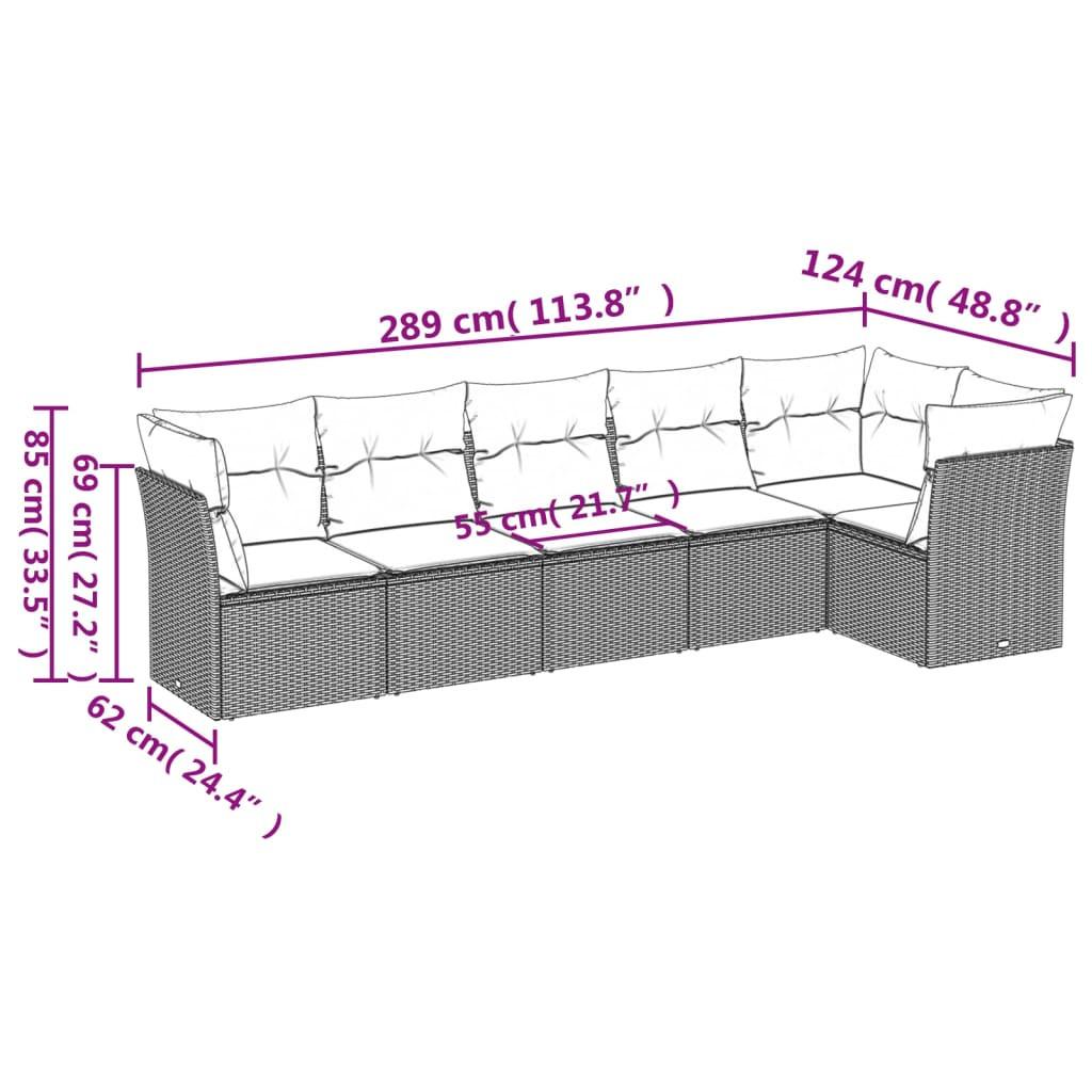VidaXL Garten sofagarnitur poly-rattan