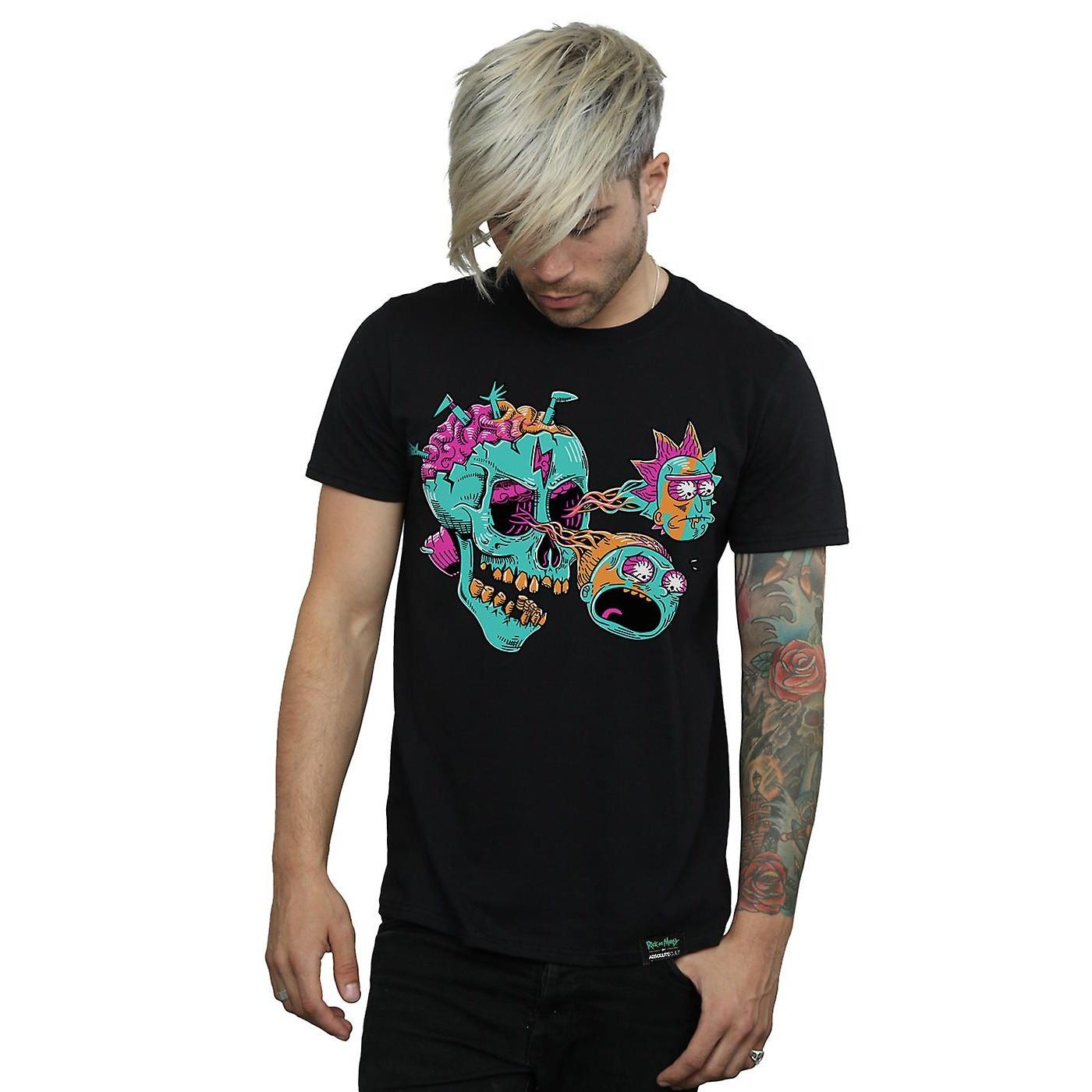 Rick And Morty Rick and Morty Augapfel Totenkopf Grafik Print T-Shirt