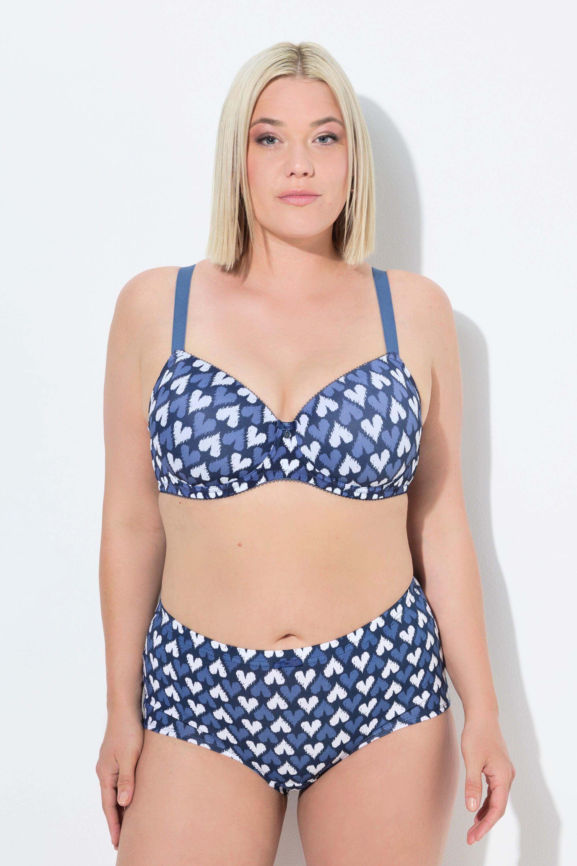 Ulla Popken Bügel-BH, Herzen, Softcups, Cup B - F