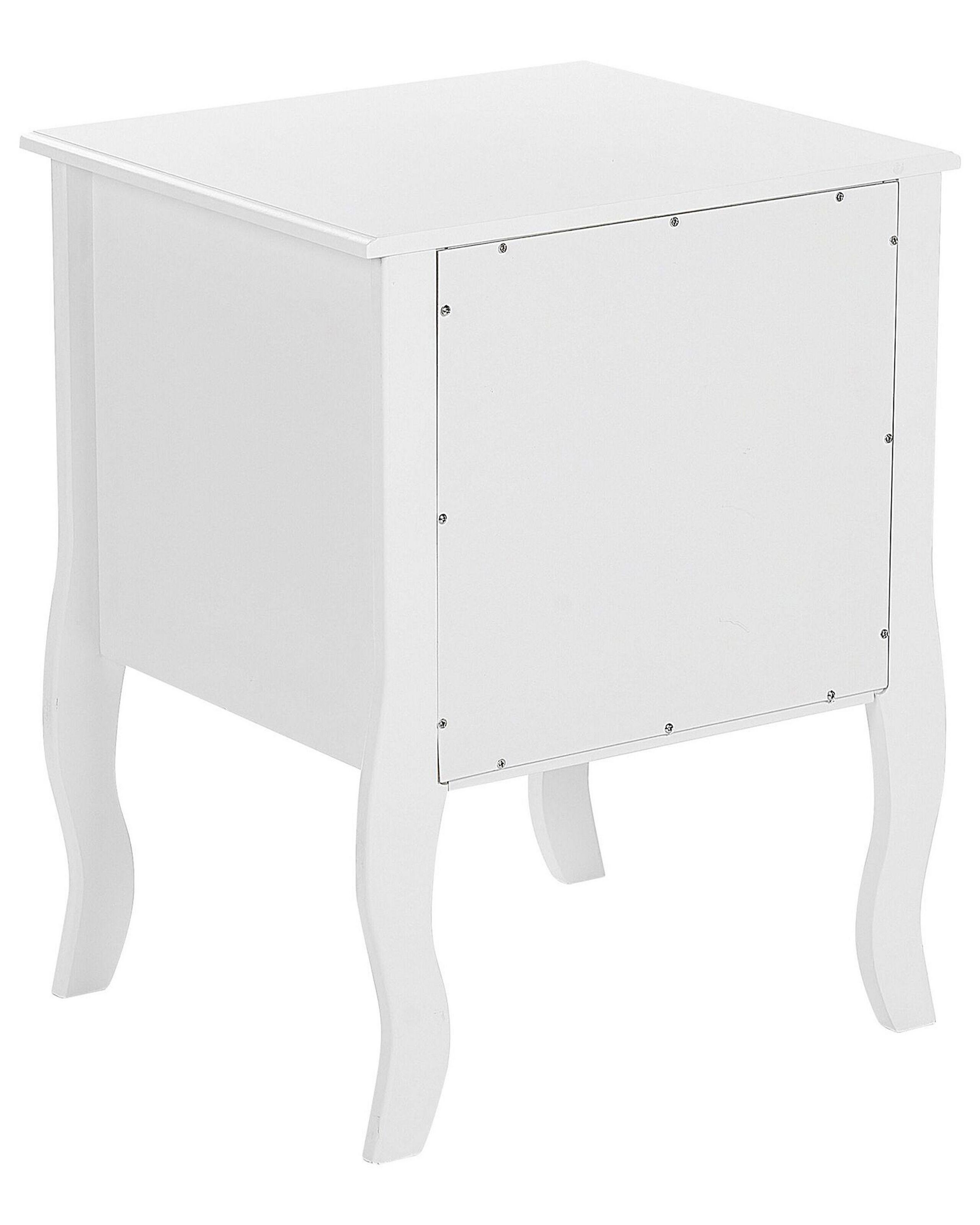 Beliani Nachttisch mit 2 Schubladen aus MDF-Platte Landhausstil LANE