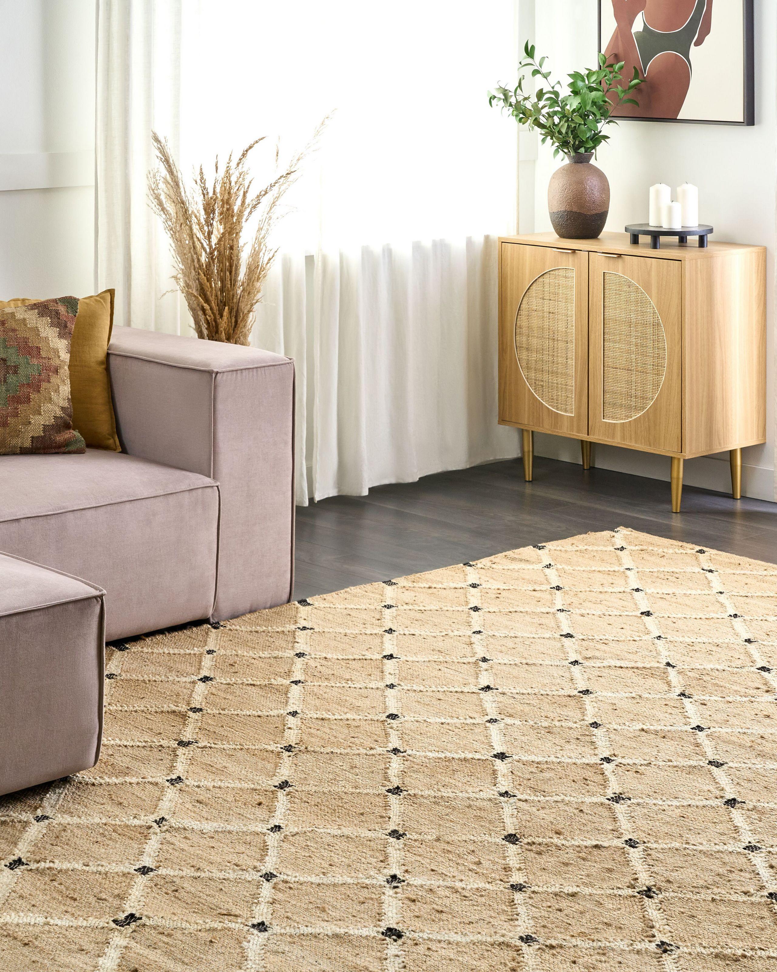 Beliani Teppich aus Jute Boho KALEKOY