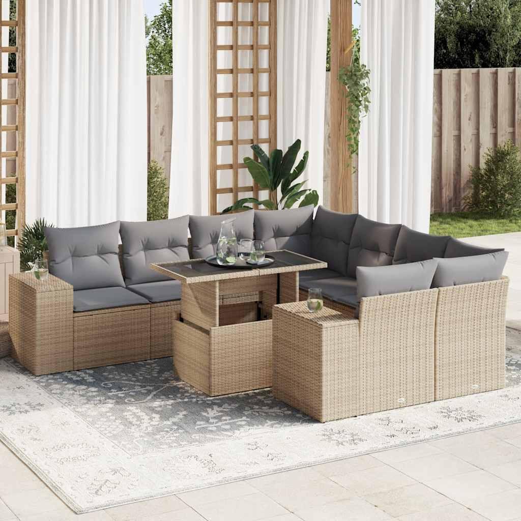 VidaXL Garten sofagarnitur poly-rattan